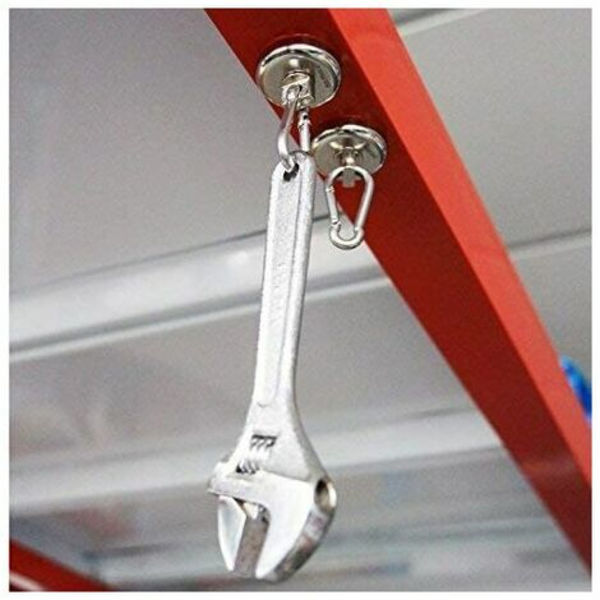 Magneettiset koukut, supervahvat neodyymimagneetit irrotettavalla karabiinihaalla, raskaat magneettiset koukut keittiöön, grilliin, työpöydälle, 2 kpl