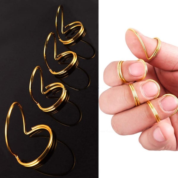 4 st Tummplockar Fjäril Gitarr Fingerplock Metall Fingerplock Gitarrtillbehör Gold