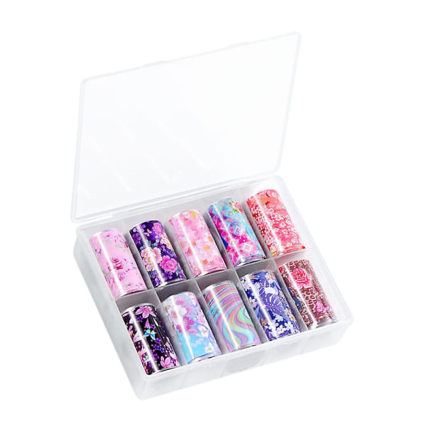 10pcs Nail Stickers Removable Nail Patch Manicure Accessories Nail Wraps Sticker Nail Art Stickers For Girls Women