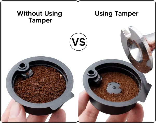 Kaffe Tamper i Rustfrit Stål til Genanvendelige Bosch Kapsler