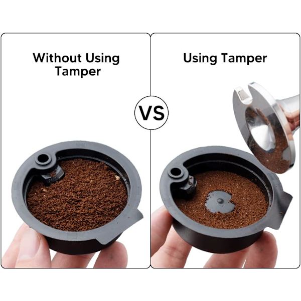 Kaffe Tamper Rostfritt Stål Espresso Kaffe Tamper Kompatibel med Återanvändbar Bosch