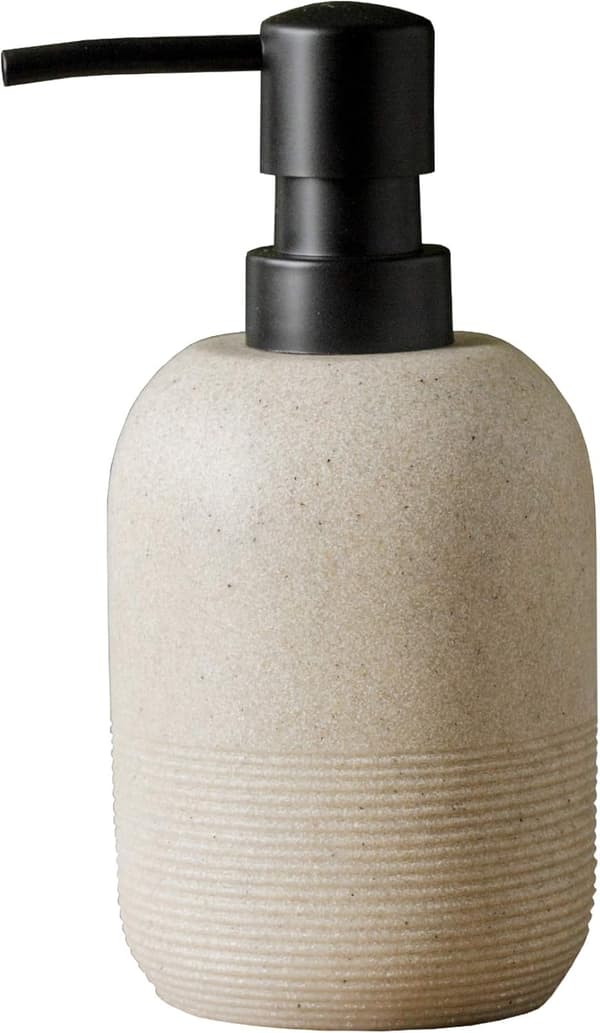 Sæbedispenser, håndsæbe lotiondispenser til badeværelsesbordplade, sæbedispenser til køkkenvask, beige