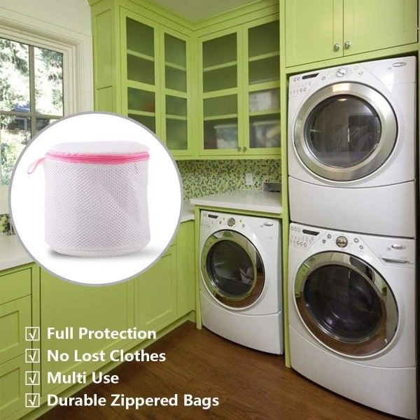 3st BH-tvättväskor med dragkedjor, BH-tvättpåsar Mesh -tvättpåsar, Återanvänd tvättmaskinsväska för delikatesser Blus, Strumpor, BH, Baby