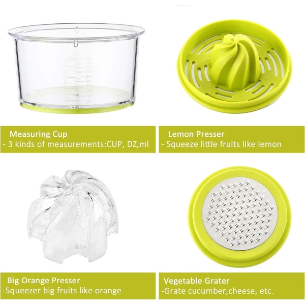 Citrus Orange Juicer, Citron Manuel Håndpresser, Multifunktionel Manuel Juicer Skridsikker Base