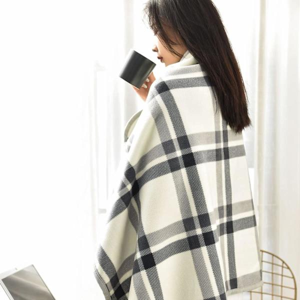 Huivipeitto, fleece-peitto, 2-in-1 huivi flanellipeitto olohuoneen sohvalle kotitoimistoon kouluun