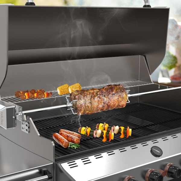 Kromattu BBQ-lihapidinliha-neula lukitusruuvilla