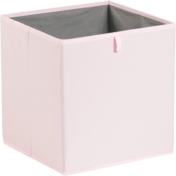 Tekstil oppbevaringskuber, sammenleggbare, sett med 6, peonrosa