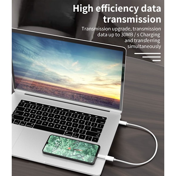 3-pakkauksessa, Micro USB - Lightning-sovitin, Lightning-naaras - Micro USB -uros-sovitin