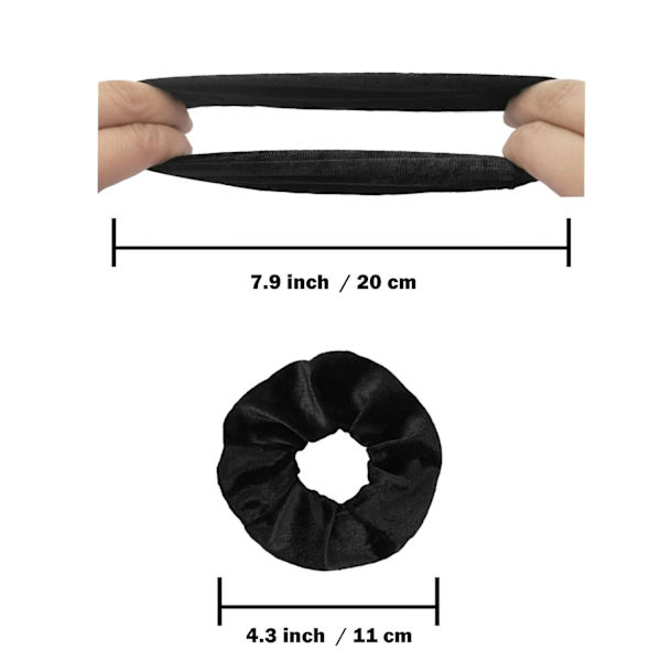 Hårbånd scrunchies til kvinder, premium fløjl hårbånd