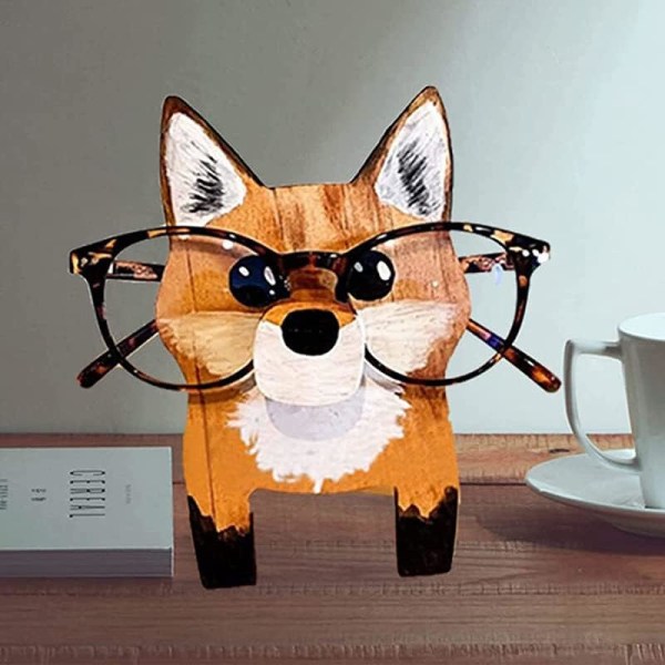 Glasögonhållare i trä, glasögonställ i djurform, glasögonställ i 3D-pussel, solglasögonställ för skrivbordstillbehör för hemmakontor