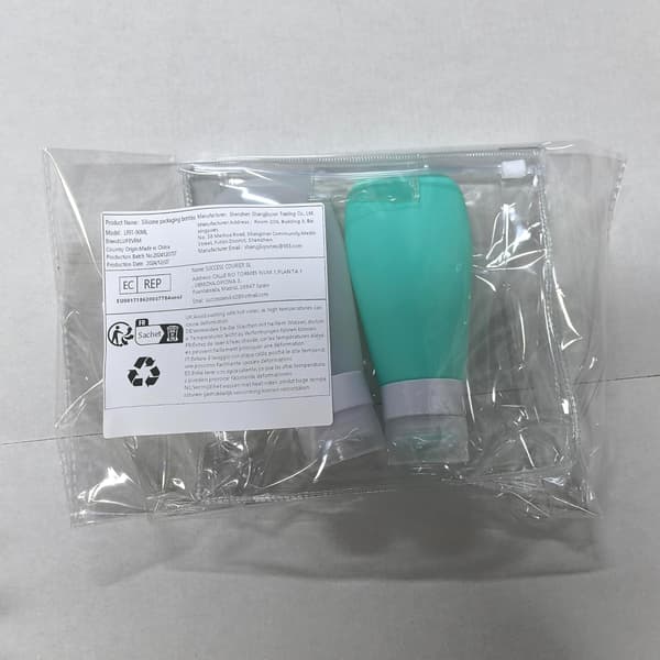 2 stk. reiseflasker i silikon, små tomme reiseflasker (90 ml)