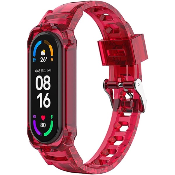 Klokkearmbånd for Xiaomi Mi Band 6 5 4 3 Band, Myk Silikon Rem Armbånd Armbånd Erstatningsarmbånd for Xiaomi Mi Watch Tilbehør