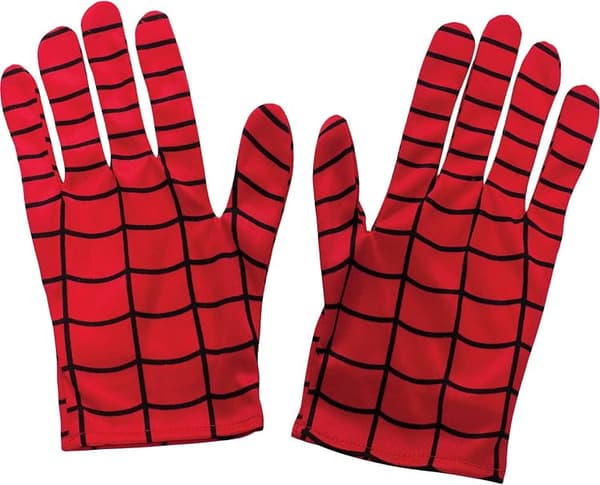 Spider Man handsker til voksne - One Size, Rød Halloween