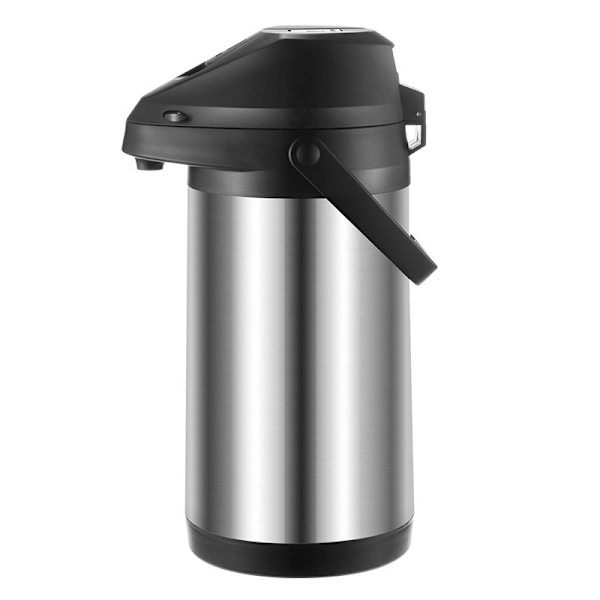 Kaffe pumpe termos, 4L rustfritt stål luftpotte dispenser for varme drikker og varmtvannsbeholder - Kaffe karaffel perfekt for kaffe og te