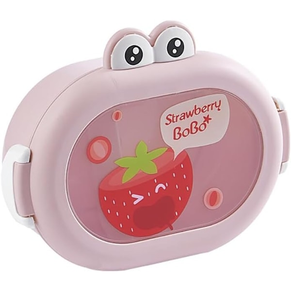 Läcksäker Lunchlåda Lufttät Bento Box för Barn med 2 Fack BPA-fri Lunchbehållare med Avtagbar Avdelare Mikrovågsugn- och Diskmaskinsäker Pink