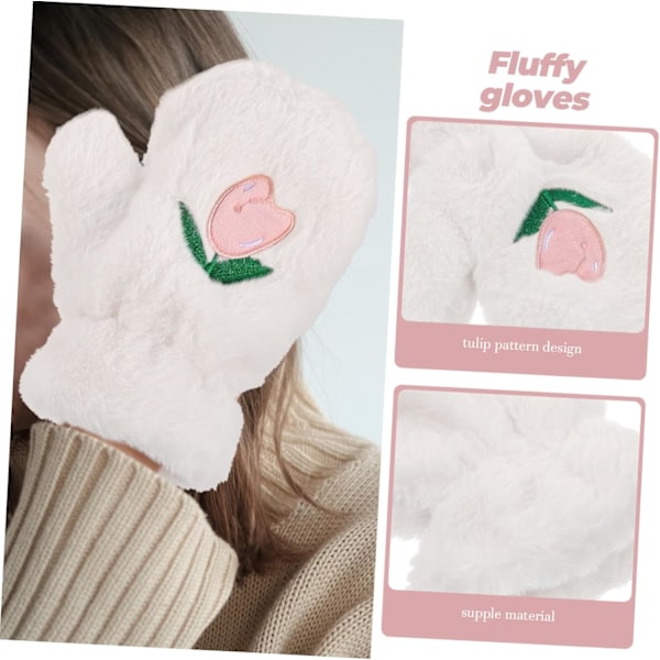 Skihandsker Fluffy Handsker Varme Handsker Damer Varme Handsker Udendørs Handsker Damer Udendørs Handsker Varme Vanter Polyester