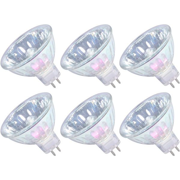 MR16 Halogen Pærer 35W 12V GU5.3 Spotlights til Loftslys Dæmpbar, 36° Strålevinkel, 3000K Varm Hvid, 2 Pin Sockel, 6 Pakke