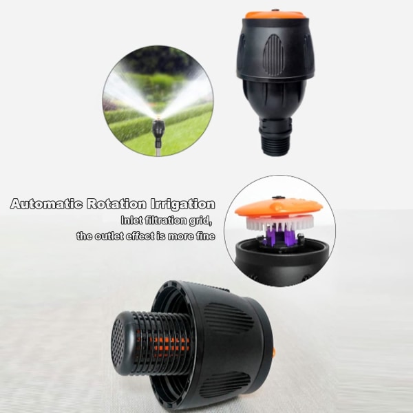 Roterende stativsprinkler, 360 graders roterende sprinkler, automatisk havevanding, justerbar stativsprinkler til stort terrasseområde
