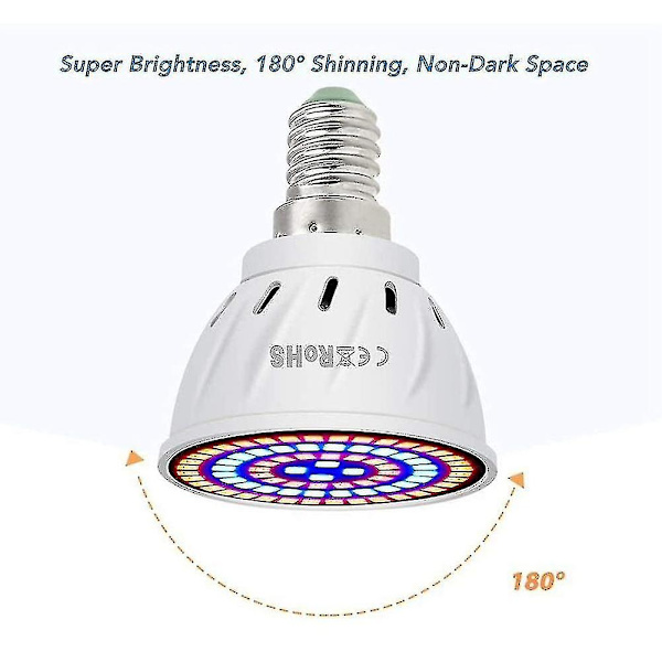 80 Leds Full Spectrum Växtlampor 220v Kompatibel Med Inomhusväxter,gu10 80LED