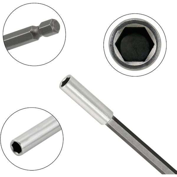 Magneettinen jatkotanko sähköporan terän pidikkeelle 1/4 kuusiokolo pituus 75/100/150mm