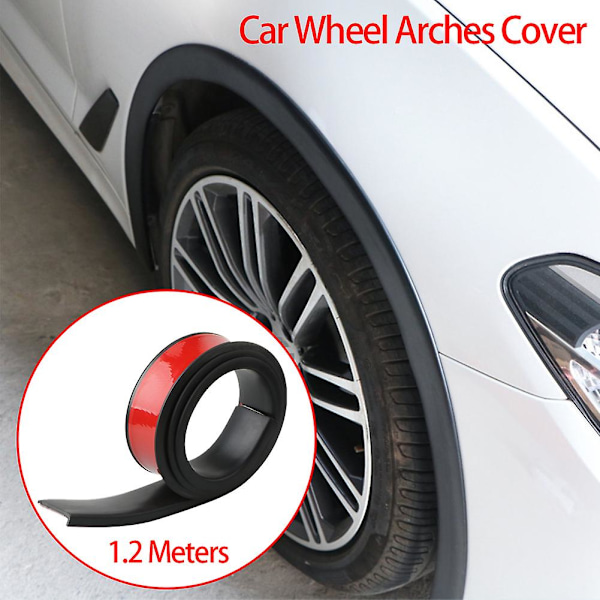 Universal Fender Flares Bilhjulbuer Vingutvider Bueskjørt Leppeskjerm Karosserikit Beskytter Deksel Skjerm 5.5CM