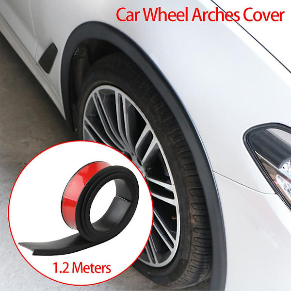 Universal Fender Flares Bilskydd Hjulförlängare Vinge Expander Arch Ögonbryn Stänkskydd Läpp Karosseri Kit Skyddskåpa Stänkskydd 3.8CM