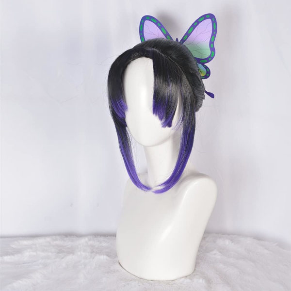 Anime Cosplay Paryk, Demon Slayer Paryk, Gratis Hårnet, Til Halloween, Fest, Karneval, Natteliv, Koncerter, Bryllupper, Fødselsdagsgave color 5