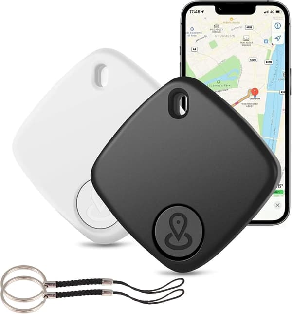 4G Bluetooth GPS Tracker Locator Kompatibel med Apple Find My App (kun iOS), 2-pak Locator