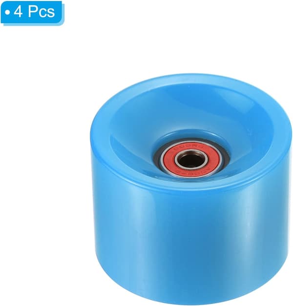 78A Longboard Hjul, med ABEC-9 Lejer, Bløde Cruiser Hjul, til Skateboards, Blå