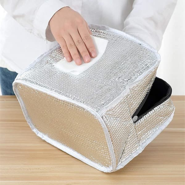 Isolert lunsjpose, bærbar termo lunsjpose kjølepose Daisy mønster lunsjboks arrangør tote bag