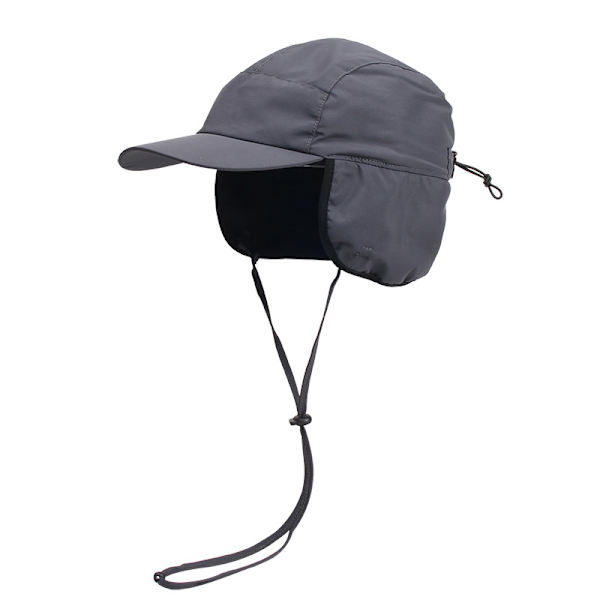 Utomhus herr basebollkeps vattentät vinter öronlapp mössa Dark Grey