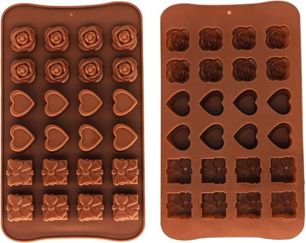 Selecto Bake Silikon Chokladform, Non-Stick Bakform Silikonformar för Chokladgodis Gelé Iskuber Söta Formar
