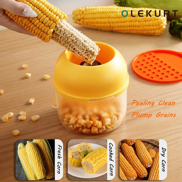 Maissiriivin, monitoiminen maissinkuorija 4-in-1 maissintähkän kuorintatyökalu, maissintähkälle, valkosipulimylly