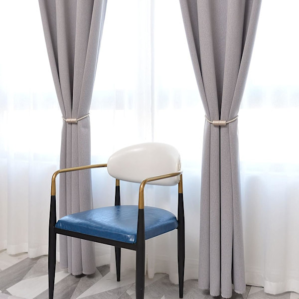 2-pak magnetiske gardinholdere, håndlagde vevde taugardinholdere, praktiske dekorative gardinholdere for hjem og kontorvinduer Beige