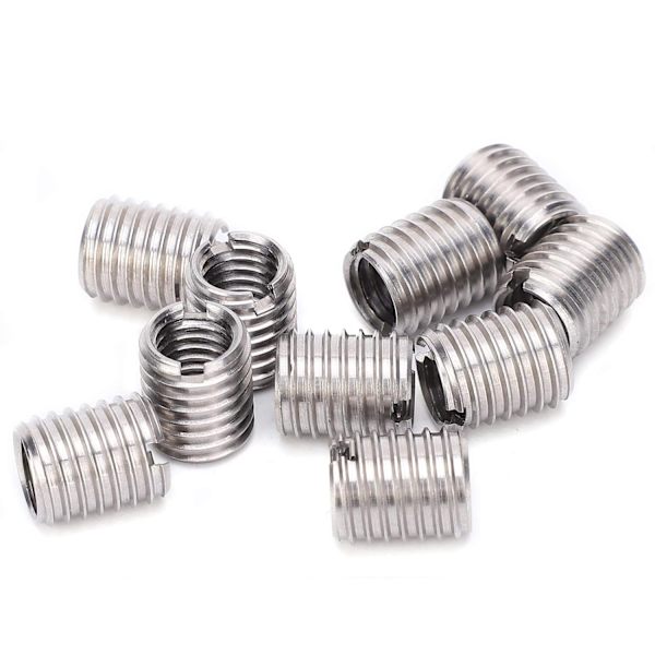 10 kpl Insertointipultti, Naaraskiinnitys M8*1.25 Uros M10*1.5 Pituus 12mm Pohjareikä 9.0mm Hylkyliitäntä Ruuvinpelkistin Muunnosväline