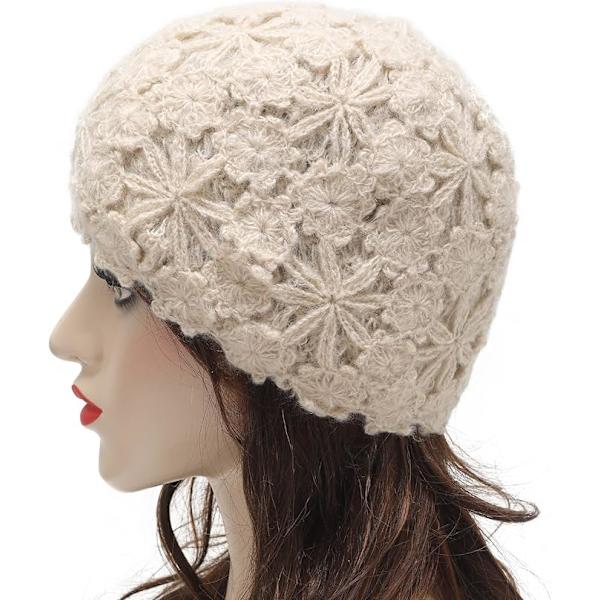 Kvinnors vinter retro hinkhatt Bowler hatt beige