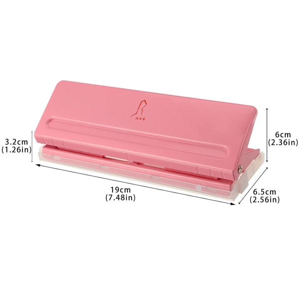 6-huls skrivebordshulmaskine, a5 ringbindshulmaskine justerbar afstand organiser ringbind