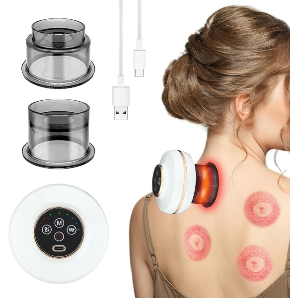 Elektrisk koppningsterapi-kit 5-i-1 vakuumkoppningsmassagemaskin smart koppningsenhet uppladdningsbart koppningsverktyg Gua Sha-verktyg