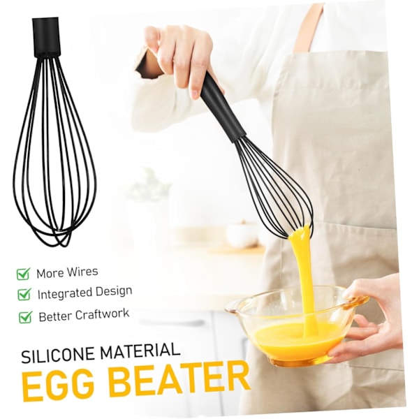 Silikon Äggvisp Kakverktyg Manuell Äggvisp Stor Bakning Köksartiklar Mixer (30*8cm)