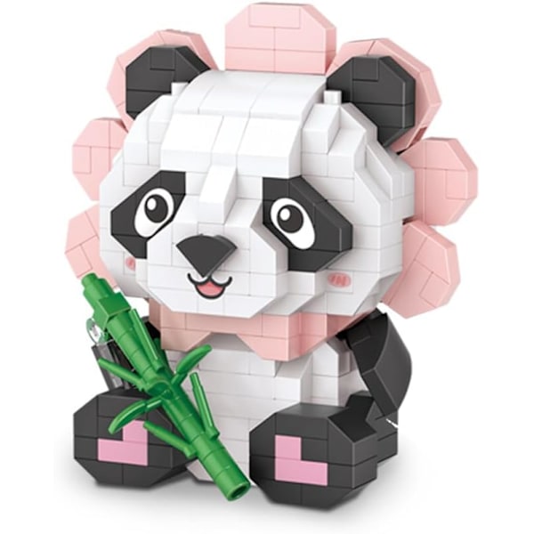Mini Byggeklodser Sæt Panda Blomst Mønster Hjem Dekoration Gave til Voksne