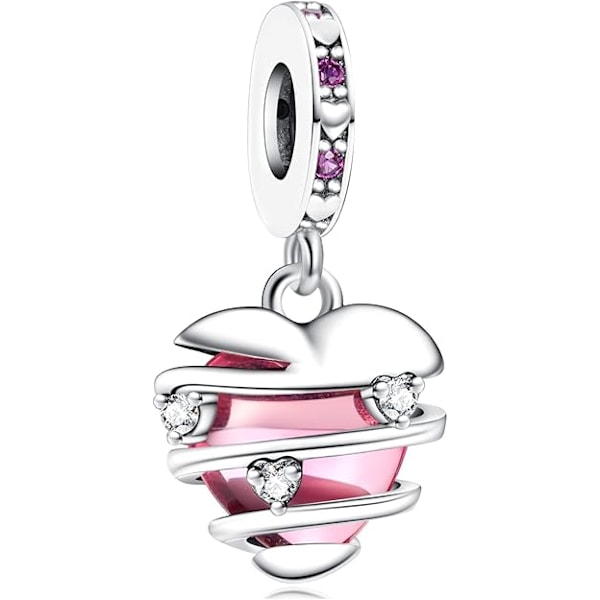 Smycken Bästa Mamma Hjärta Pärlor passar Armband Halsband för Kvinnor Flickor, Hängsmycke Pärlor med Cubic Zirconia, Födelsedag Halloween Alla Hjärtans Dag Presenter