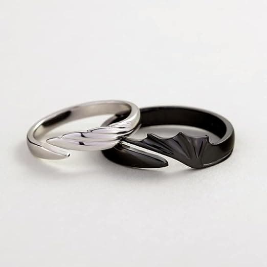 Ringe Justerbar Ring Engel og Dæmon Par Ringe Pæne og Behændige