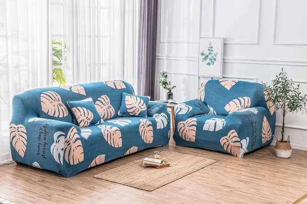Sofaovertrekk 1 Seater Sofa Slipcovers Trykt Stretch Sofaovertrekk Polyester Spandex Møbelbeskyttertrekk