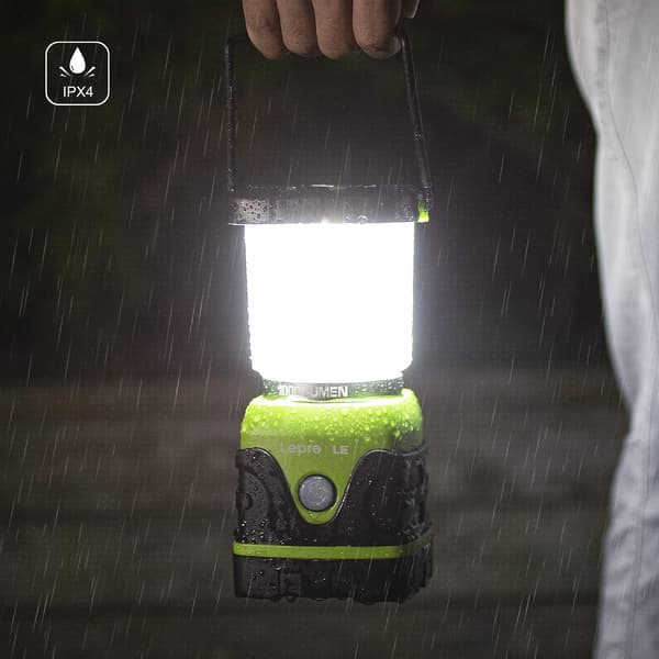 Campinglanterne, 1000 Lumen Campinglys Batteridrevet, Dimbar Varmhvit og Dagslysmoduser