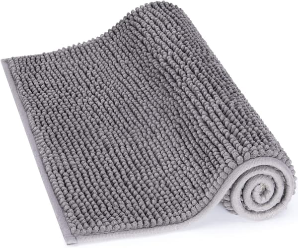 Sklisikker badematte i chenille-mikrofiber