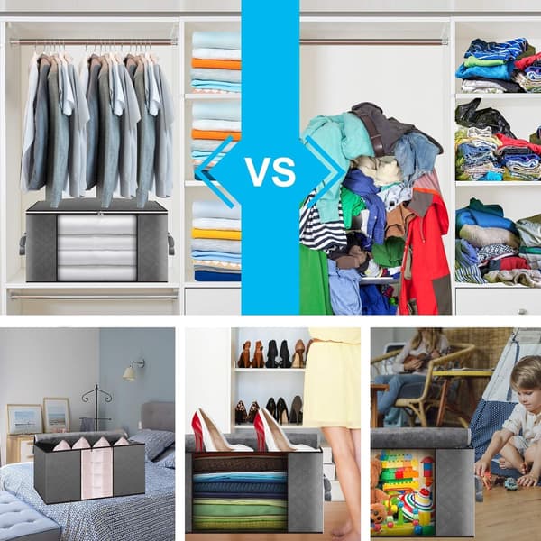 Klädförvaringsväska 6-pack 90L Stor kapacitetslösning Organizer för kläder