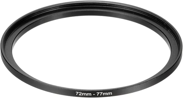 1 stk. Step-Up Ring Adapter 72mm-77mm, Filter Step-up Ringer Kameralinsefiltre Metallring Digital, Svart