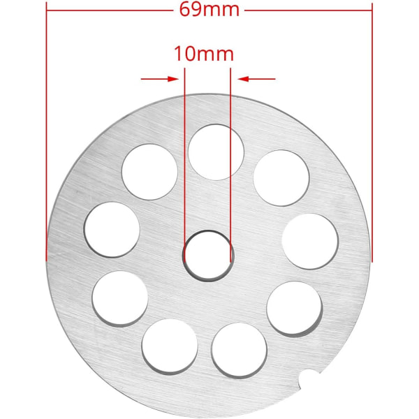 #12 Rustfritt stål kjøttkvern plate disker kniver for FGA mathakker og Hobart, LEM, Cabelas, Weston, MTN kjøtt