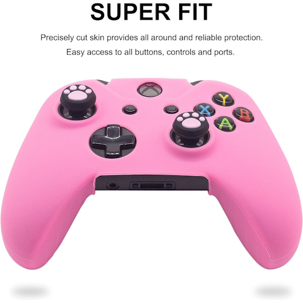 Söt hudskydd för Xbox One / Series X/S Controller Anti-Slip Silikon Grip Skyddande fodral Tillbehör Set Trådlös