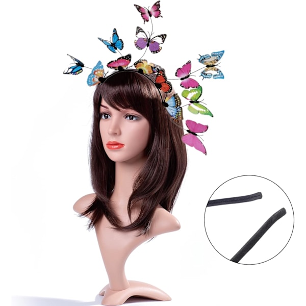 3D Butterfly Pandebånd, Butterfly Pandebånd til Kvinder, Levende Farverige Butterfly Pandebånd, til Butterfly Kostume, Brude Butterfly Pandebånd